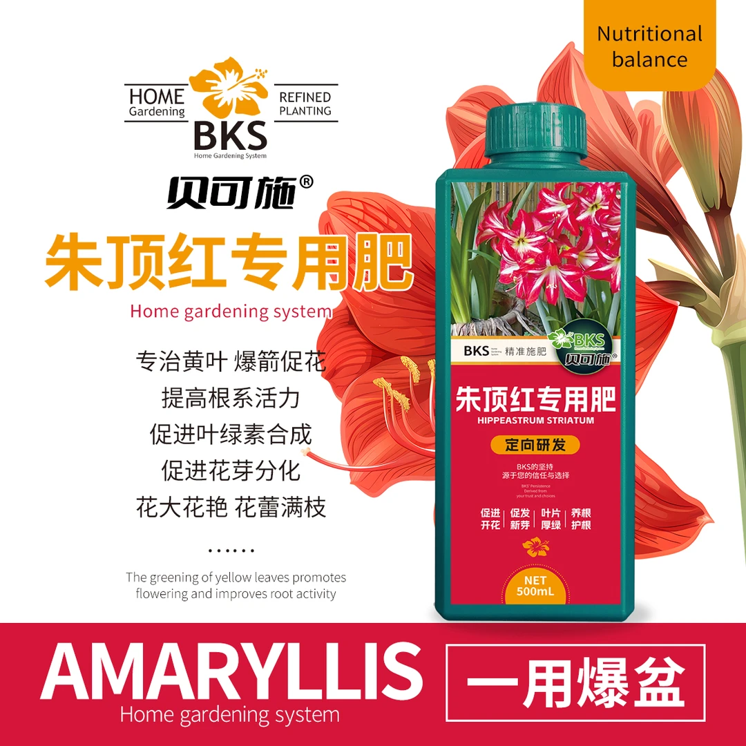 贝可施朱顶红专用营养液开花爆花促花绿叶壮根园艺通用阳台庭院