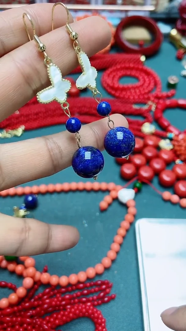 【闪购商品】玛瑙/玉髓耳钉合金H06