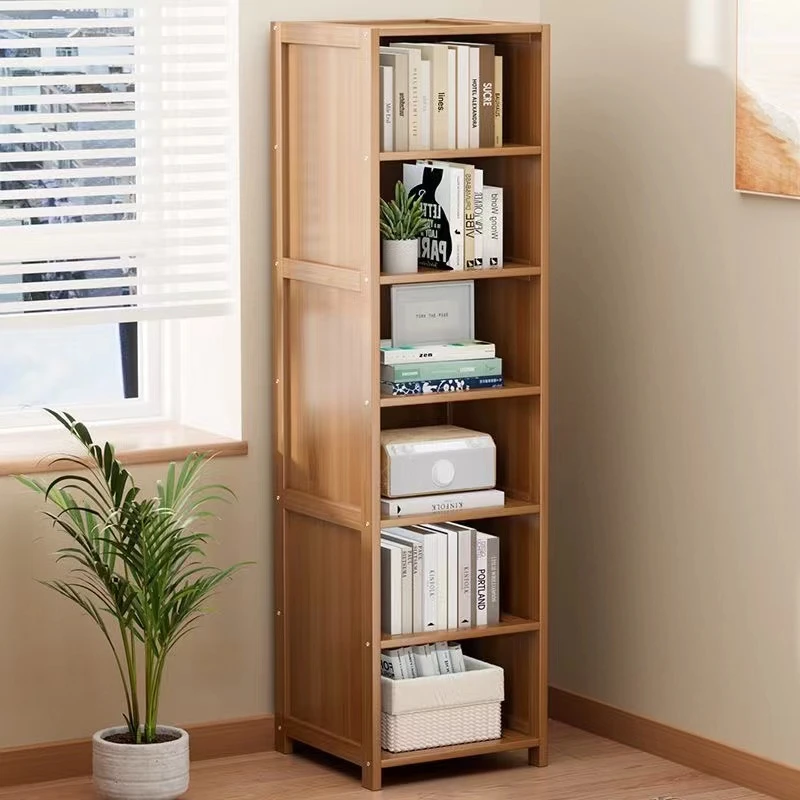 竹欧纪书架书柜置物架客厅楠竹书柜子落地简易多层收纳架学生家用