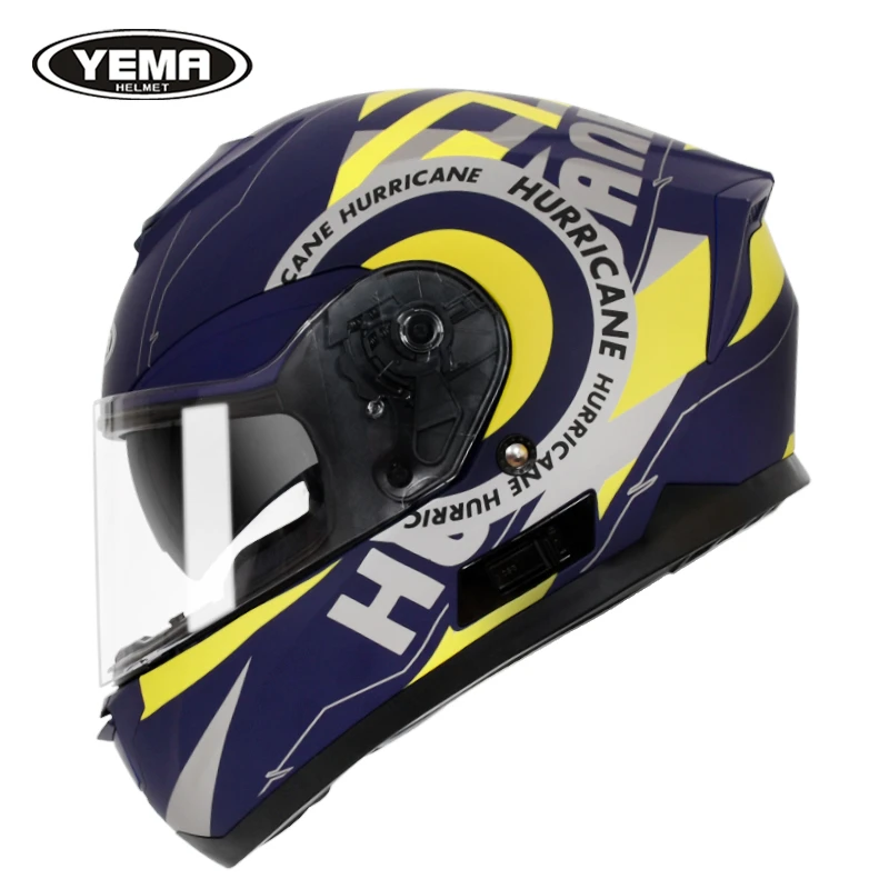 野马3C认证摩托车头盔灰男女全覆式四季个性炫酷机车跑盔越野全盔