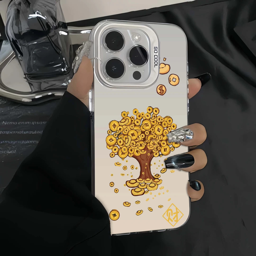 龙年金币苹果15手机壳iPhone14Promax潮牌保护套13全包防摔12创意