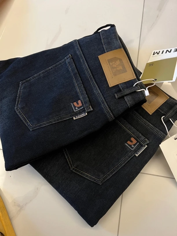 2662款男士加绒保暖牛仔裤小直口