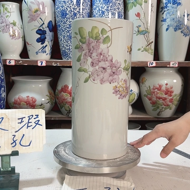 瓶高33直筒紫藤款新款陶瓷