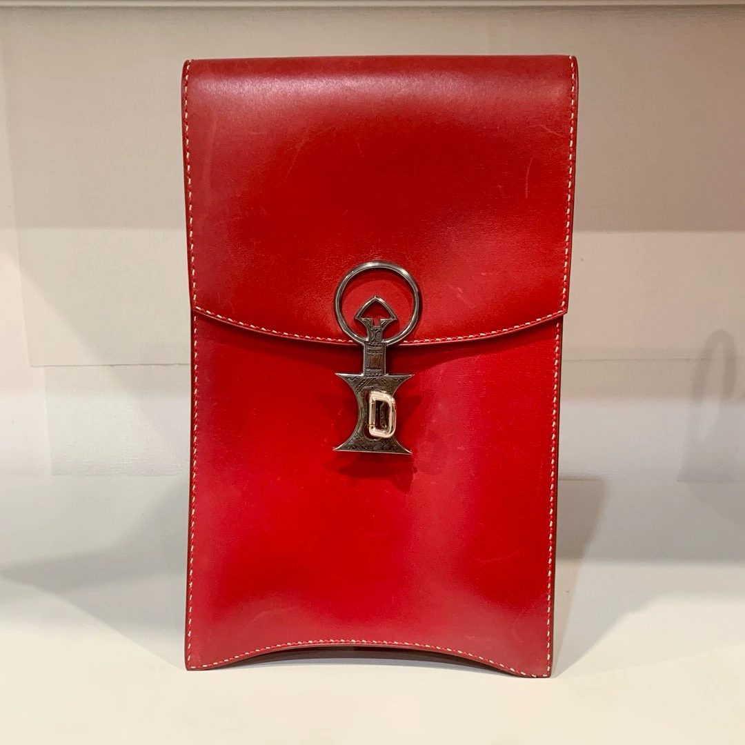 90新 Hermes/爱马仕 Touareg 小背包 框B box中国红1016a4