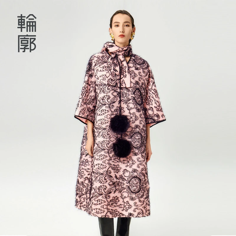 【小V专属】轮廓古韵流转连衣裙L241Y010原创复古时尚宽松连衣裙女