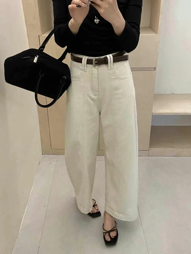 2024冬季新品百搭奶奶裤直筒显瘦