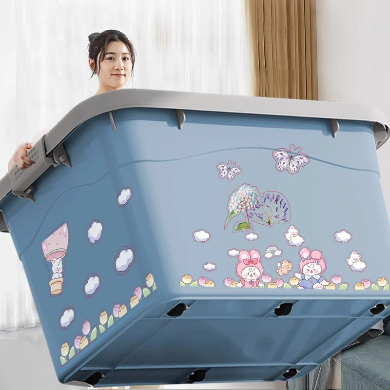 塑料收纳箱大号特大清仓网红放衣服储物箱学生家用整理盒加厚箱子