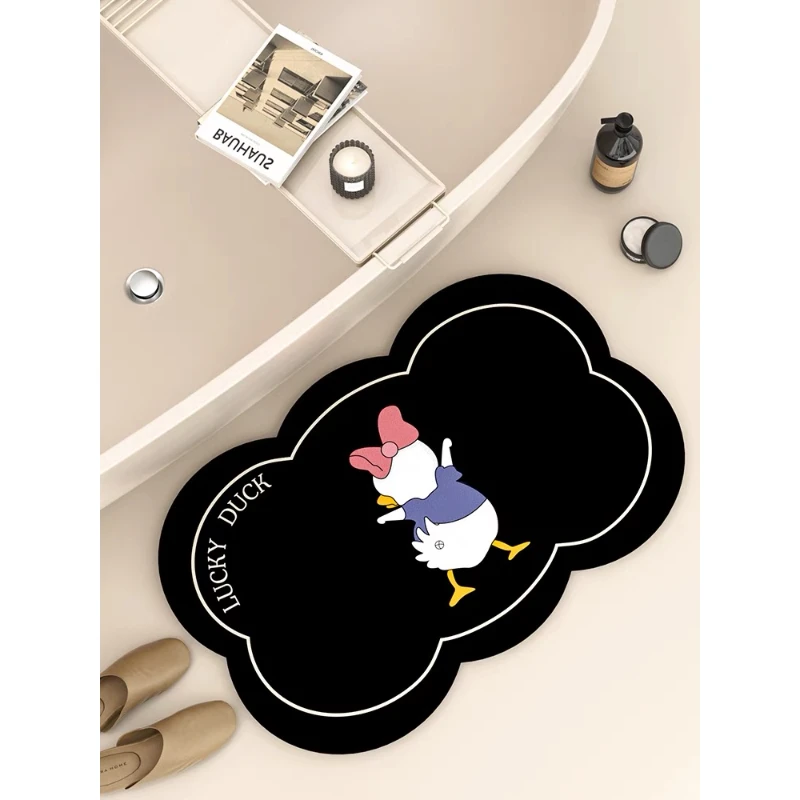 新款卡通轻奢硅藻泥现代风耐脏吸水家用厕所洗手间洗手台浴室地垫