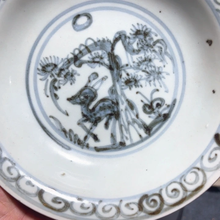 盘古*商一个青花的一个盘