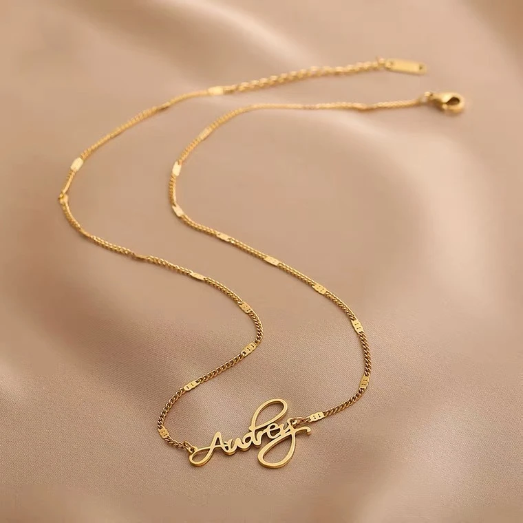 钛钢项链 DD042-气质英文字母项链休闲时尚大方优雅知性项链女