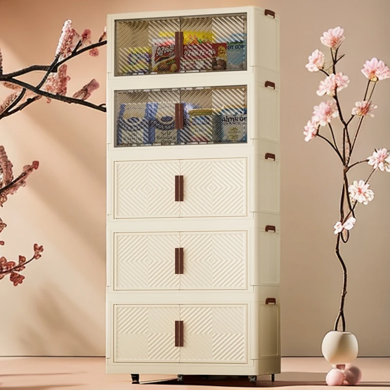 67面宽免安装简易储物柜双开门家用客厅储物柜简约玩具收纳gc1