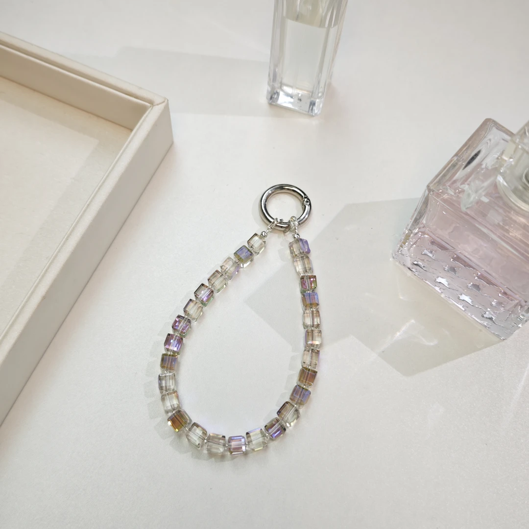 【魅影紫】手机链手工diy2024新款彩色ins防丢手机挂绳钥匙链装饰