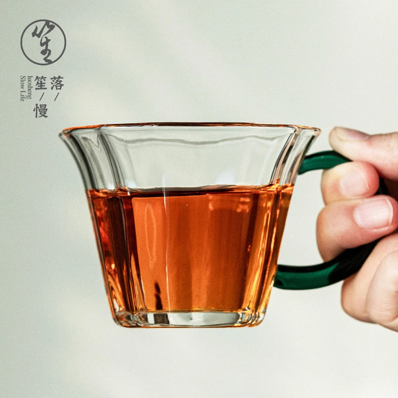 落笙玻璃品茗杯精致高档功夫茶杯个人喝茶专用小主人杯办公室女士