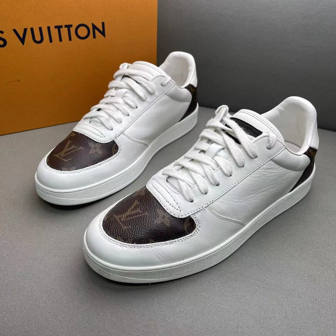LouisVuitton/路易威登白棕前后老花时尚百搭低帮板鞋多尺码/96新