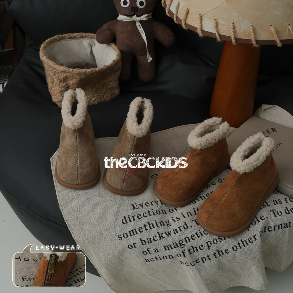 复古儿童休闲百搭短筒潮流加厚雪地靴时尚保暖冬季童鞋   248113