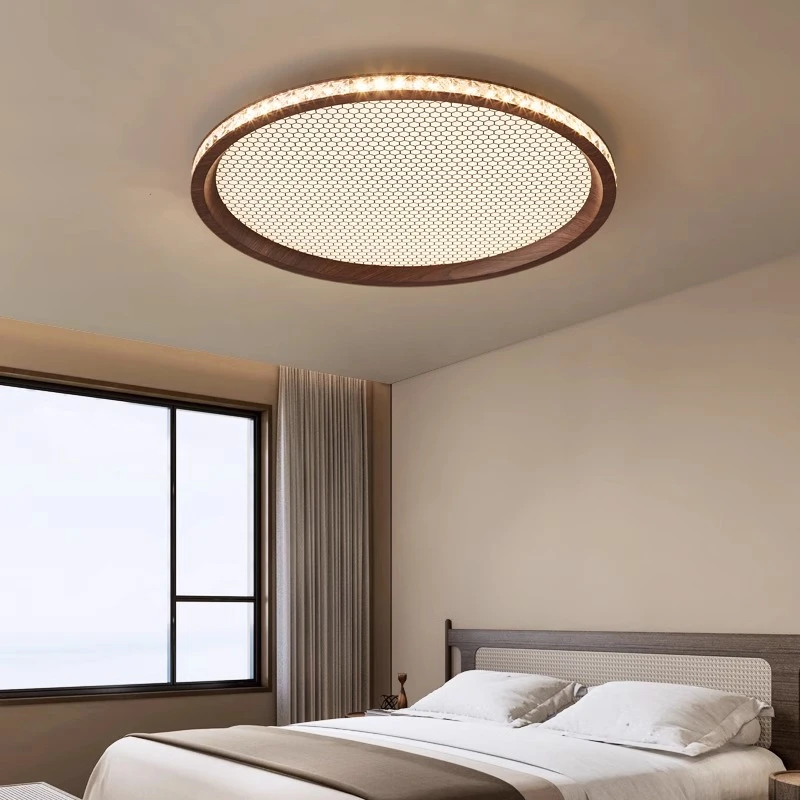 意式极简卧室吸顶灯现代简约中古风书房主卧灯高级感2024新款灯具