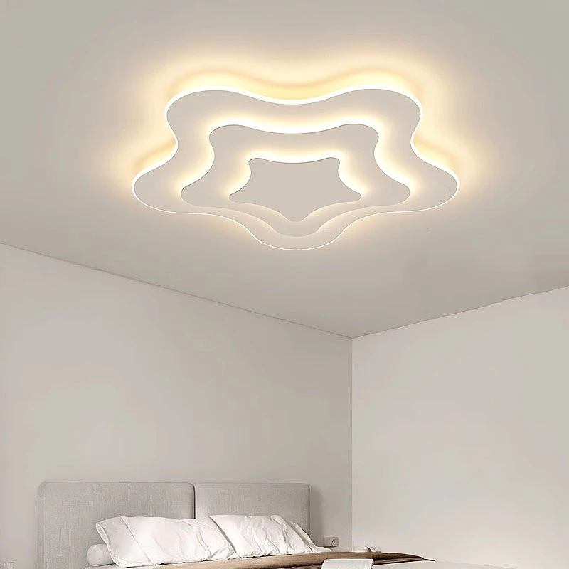 全光谱卧室吸顶灯星星创意北欧现代简约书房灯具奶油风主卧吸顶灯