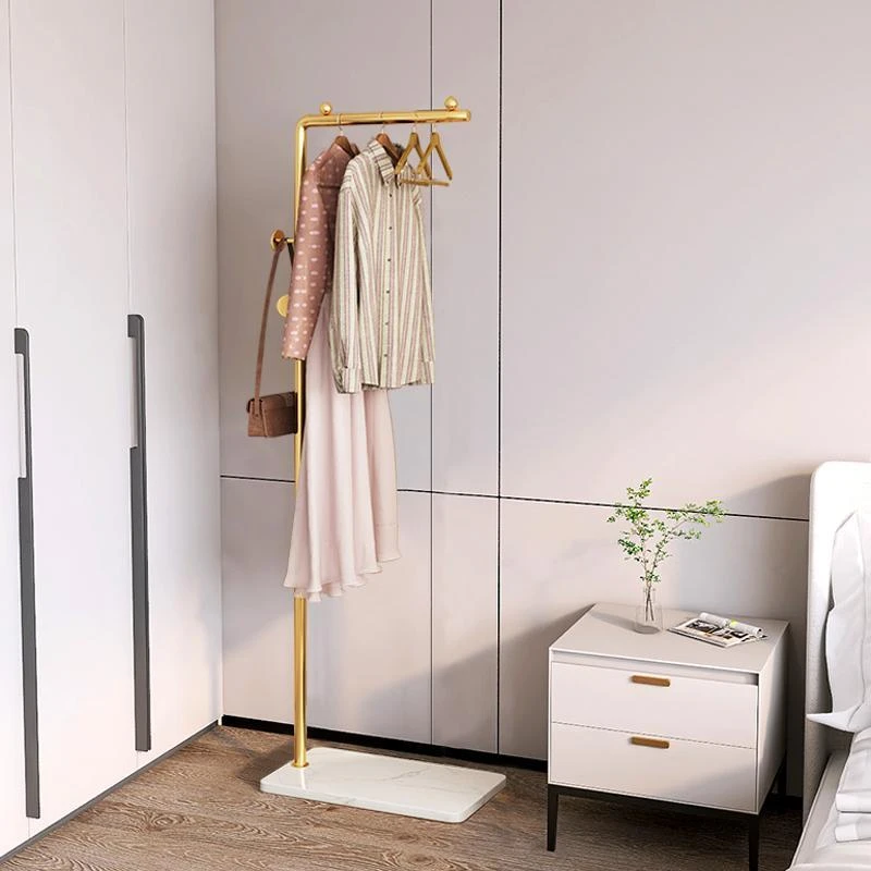 落地卧室简易衣架子挂衣架不占地家用室内房间衣服衣帽架小型衣杆