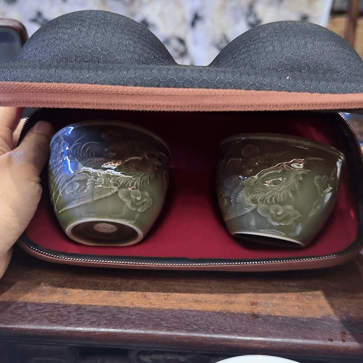 【闪购商品】一对大杯，凤杯……