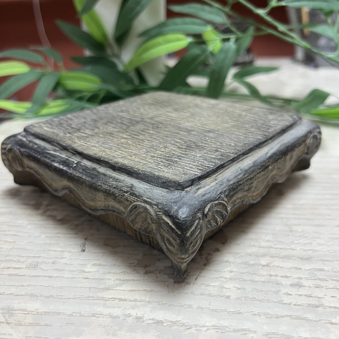 天然青石壶承杯垫摆件