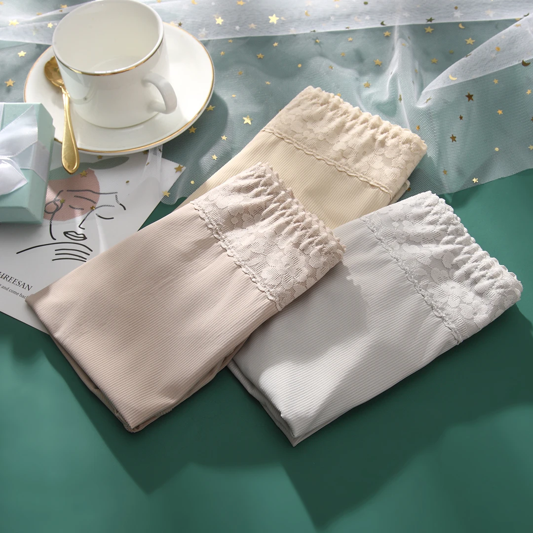 夏季冰丝安全裤冰肌裸感裤蕾丝防走光安全裤高弹中腰打底裤女 502