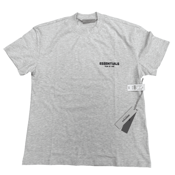 全新Fear of God Essentials SS22 深燕麦/黑色印花圆领植绒短袖