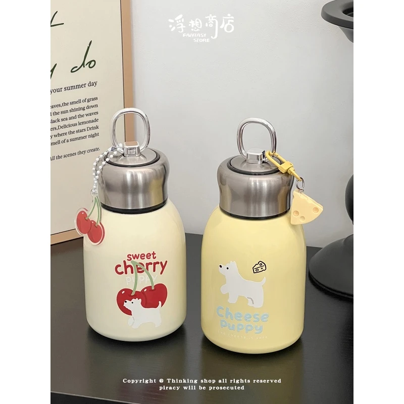 浮想商店原创新款小布丁不锈钢保温杯女生情侣便携水杯子高颜值