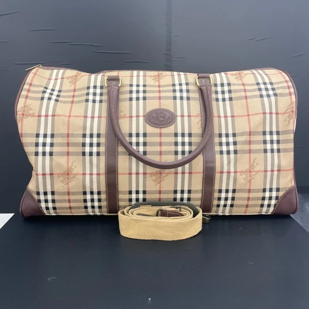 95新 BURBERRY/博柏利 斜挎手提旅行包/换配皮/货号11993