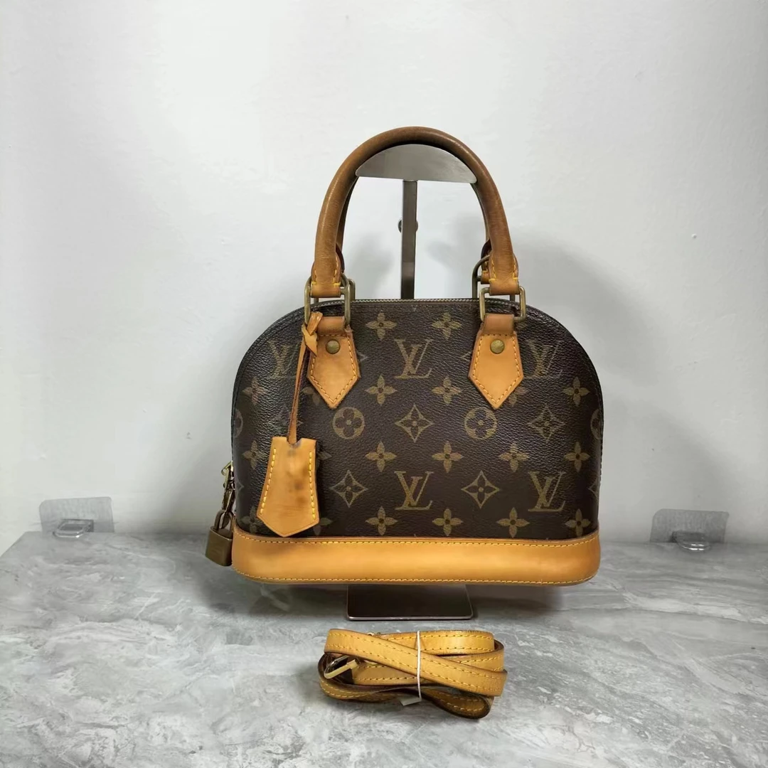 95新 LouisVuitton/路易威登 LV老花贝壳BB手提斜挎包/货号10197