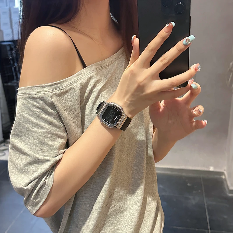 小银块小黑块手表配件 防水百搭男女同款【组装好发货】