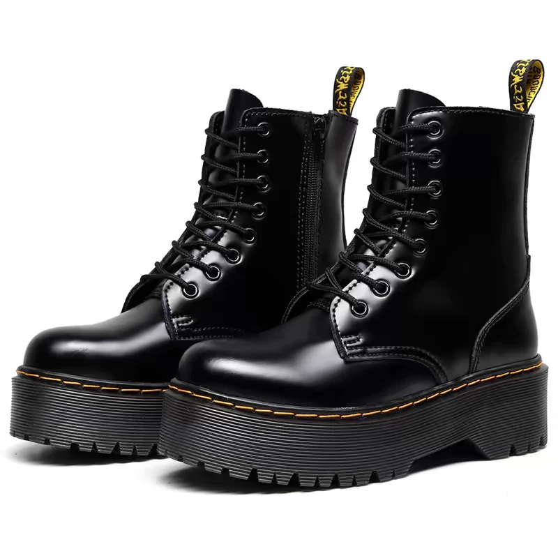 paul frank/大嘴猴女款/时尚休闲百搭高端厚底高帮潮流马丁鞋3092