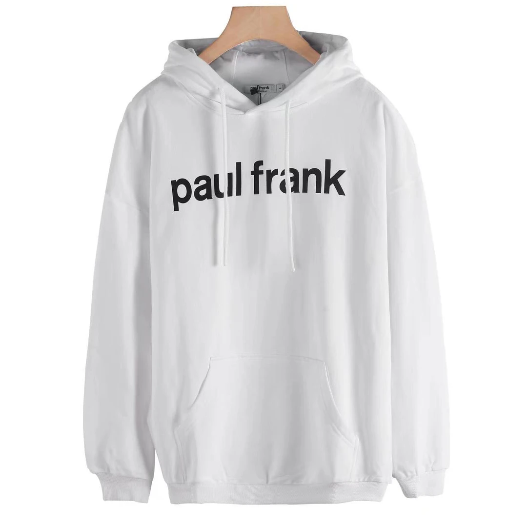 品牌订单！情侣款秋季休闲宽松印花连帽卫衣3204