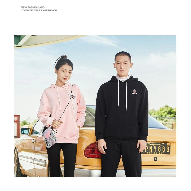 品牌订单！门店在售510！男女情侣款刺绣加绒加厚连帽卫衣2109