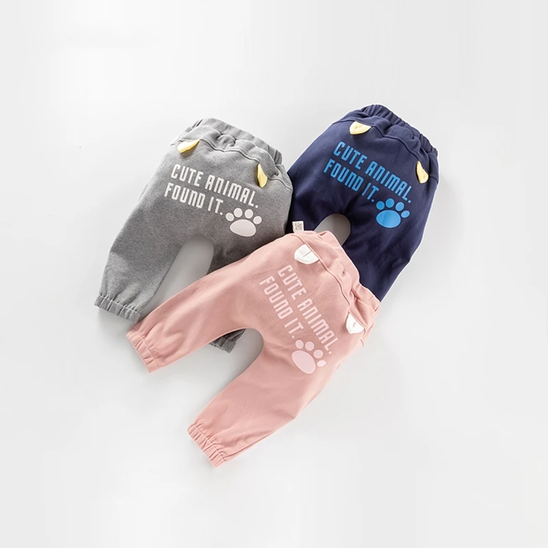 婴儿纯棉裤子宝宝秋季薄款儿童运动裤外出单裤长裤婴儿外穿休闲裤