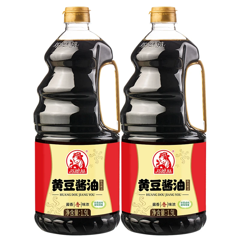 【玖月专属】巧媳妇黄豆酱油1.9L桶装烹调炒菜卤炖调馅佐餐2瓶装
