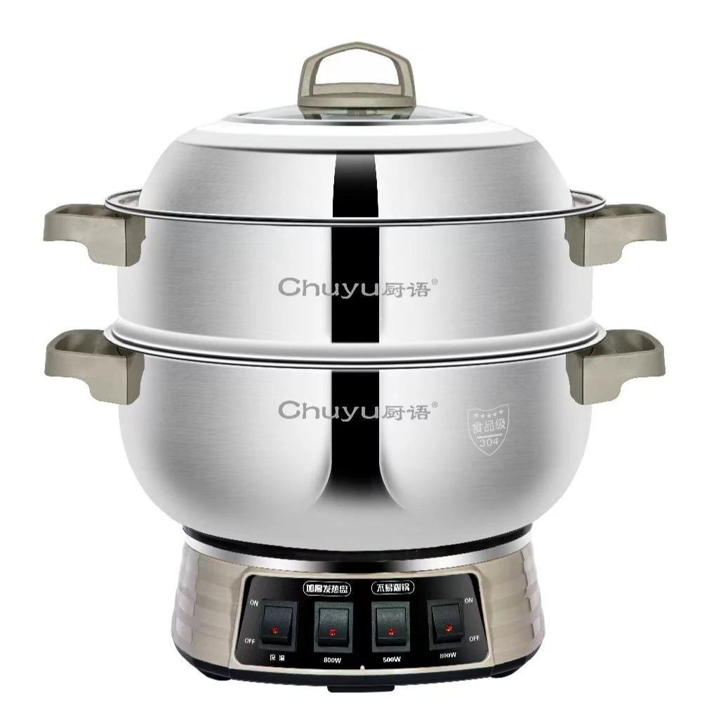 CHUYU/厨语不锈钢多功能电热锅电炒锅电锅电炒锅发热盘保三年
