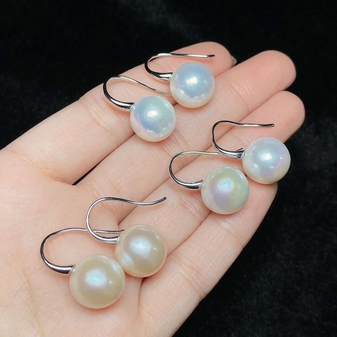 【云上叙】20 V30138-S925银镶嵌珍珠耳钩-多样性发一件-12mm（东哥）