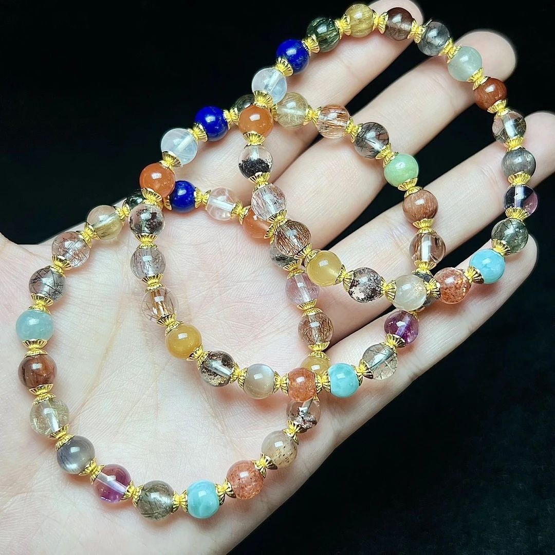 【云上叙】V1982-M-水晶多宝单圈手串-多样性发一件-7mm（甄选）