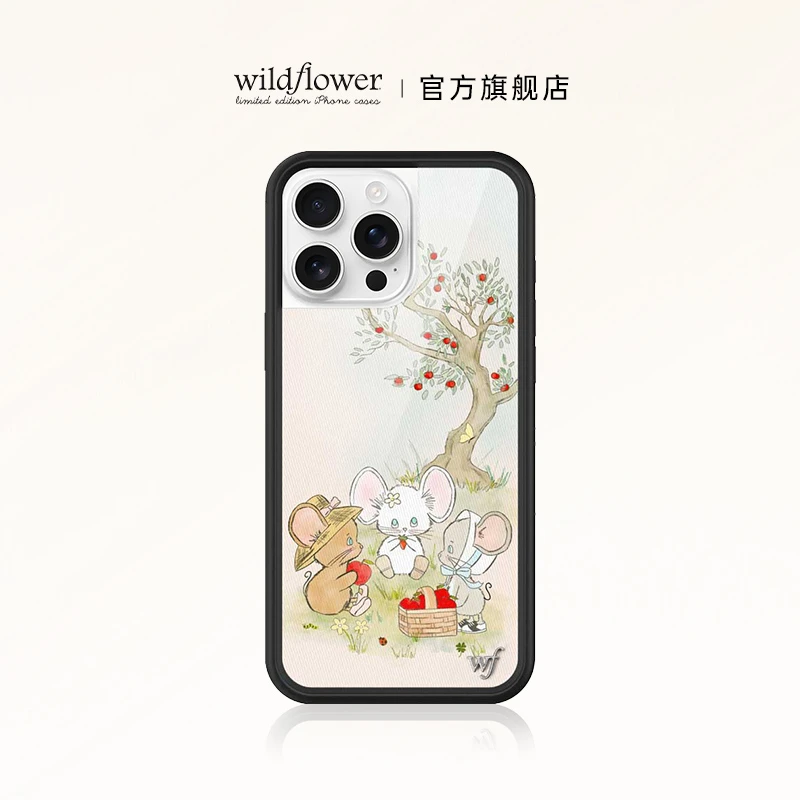 Wildflower小鼠朋友手机壳适用苹果iPhone16/15/14/Pro/Max硬壳