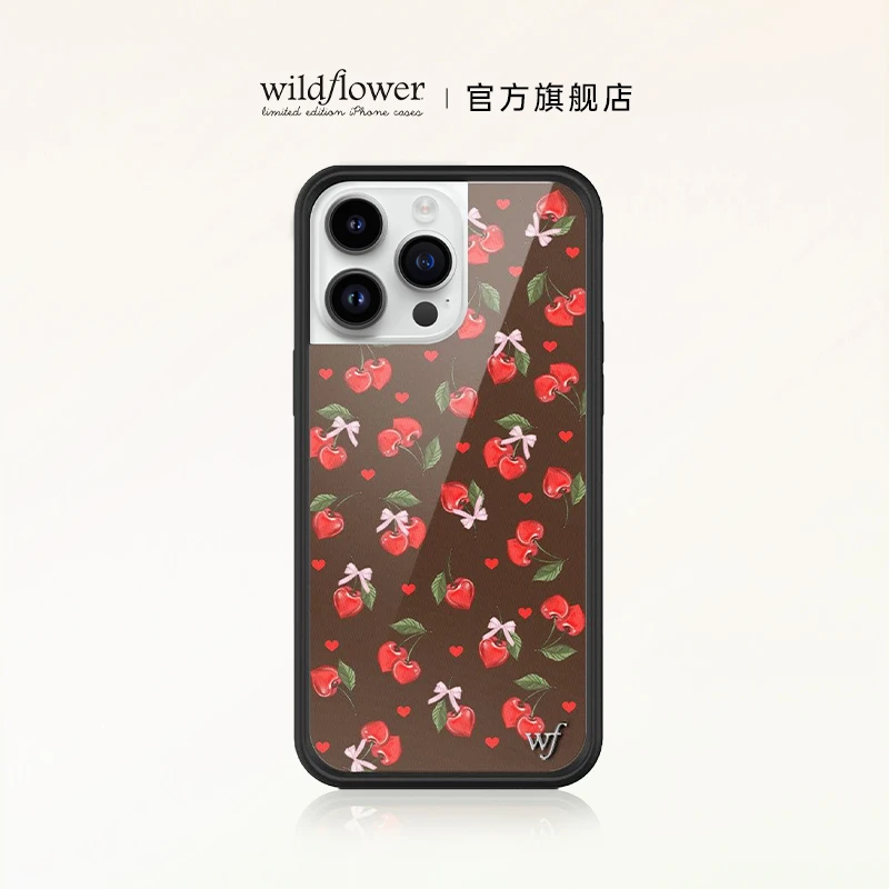 Wildflower樱桃巧克力手机壳适用苹果iPhone15/14/13/Pro/Max硬壳