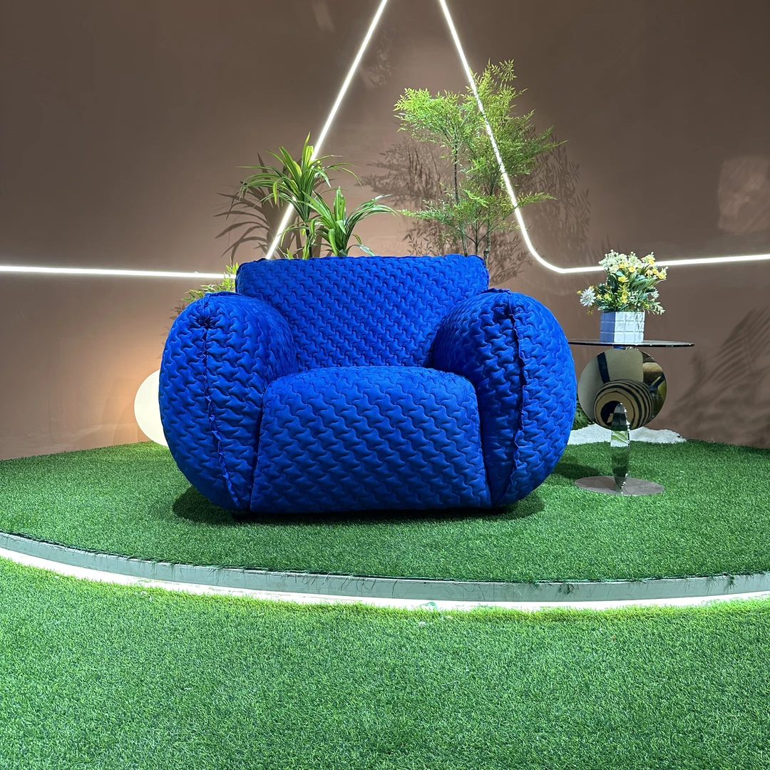 蓝胖子沙发设计师款意式极简单人沙发客厅单椅时尚个性网红沙发椅