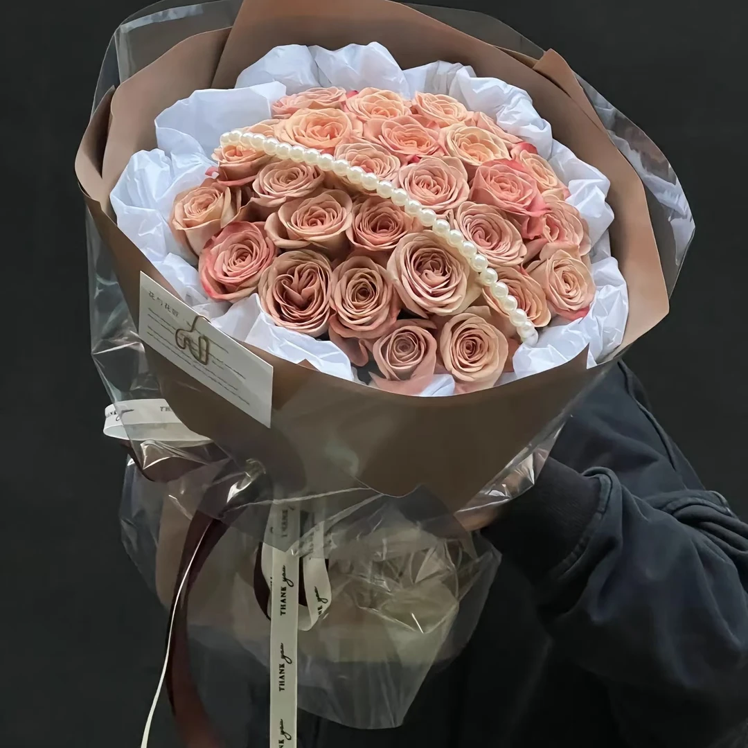 偏爱，卡布奇诺粉色系花朵