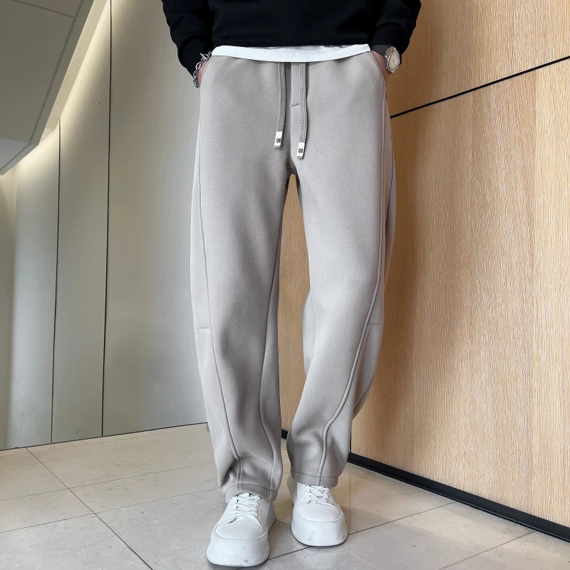 弯刀卫裤男士春秋款2025新款爆款直筒宽松运动男装潮牌休闲长裤子