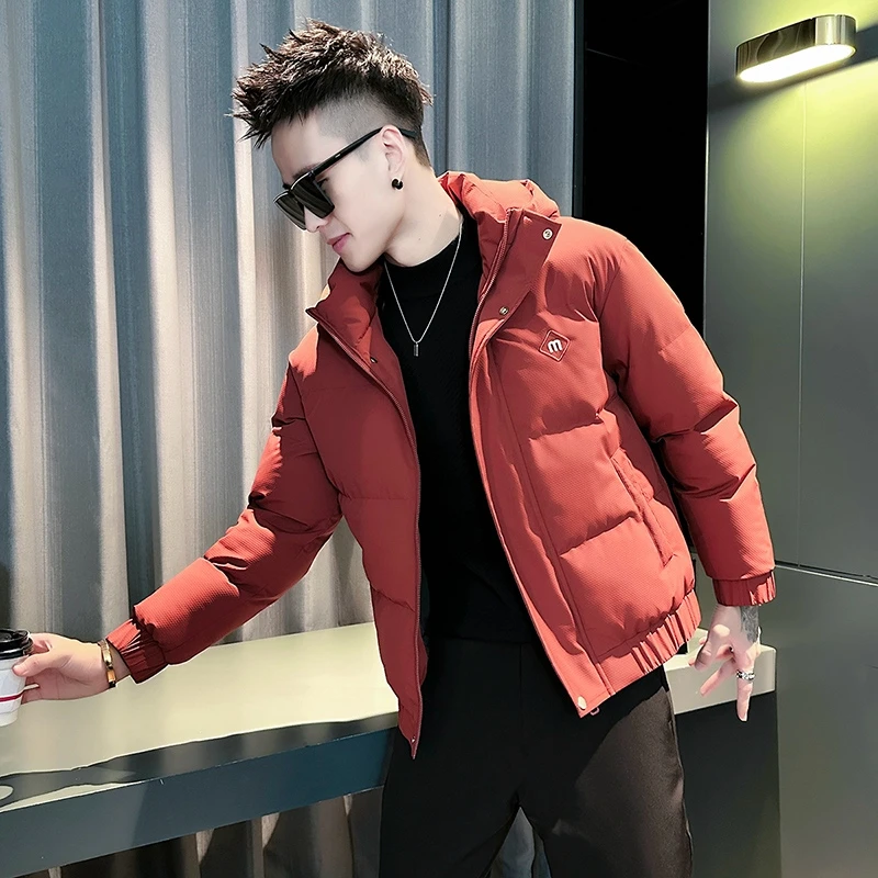 红色棉服男士冬季款2024新款爆款立领棉衣冬装加厚保暖棉袄子外套