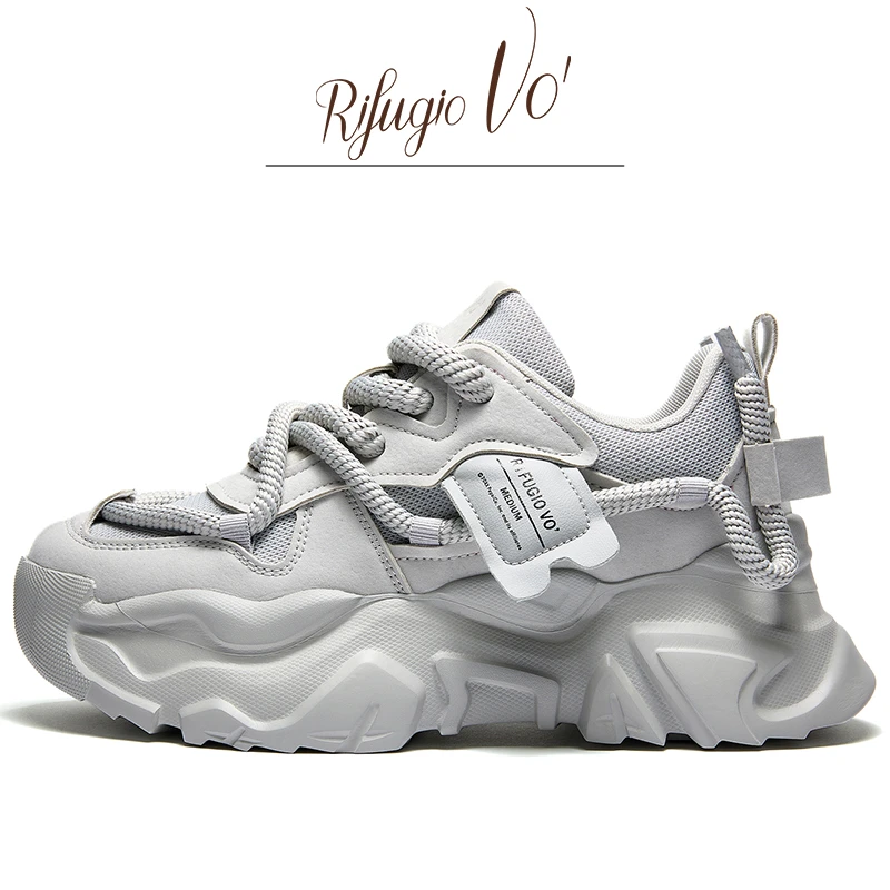 5CM增高老爹鞋休闲百搭老爹鞋ins运动鞋男女款防滑透气复古情侣鞋