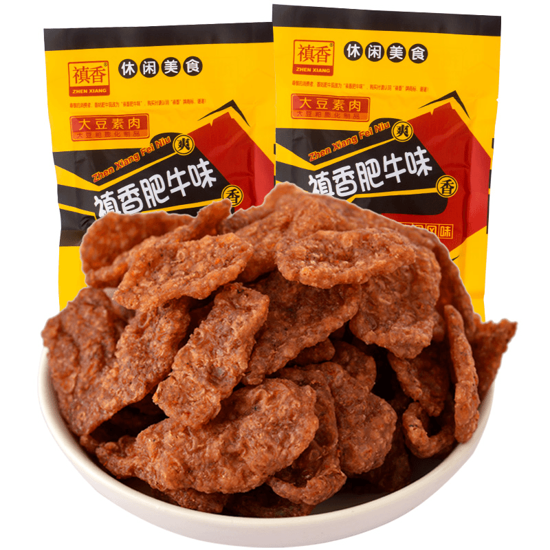 禛香香菇肥牛麻辣素牛肉解馋宿舍食品8090后儿时怀旧休闲零食小吃
