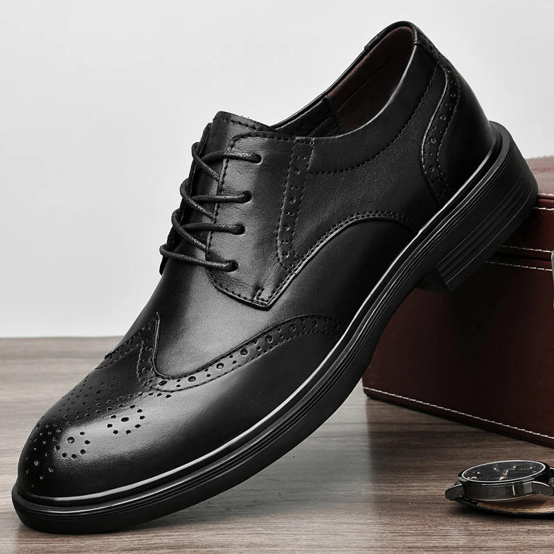特大码布洛克48码男鞋头层牛皮商务正装47加大号46英伦休闲皮鞋45