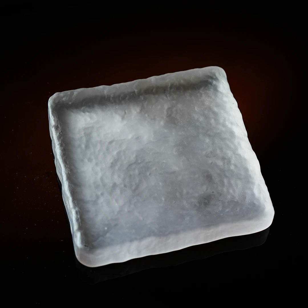 清心也 琉璃壶承(方) 手工 家用 创意 茶道 玻璃