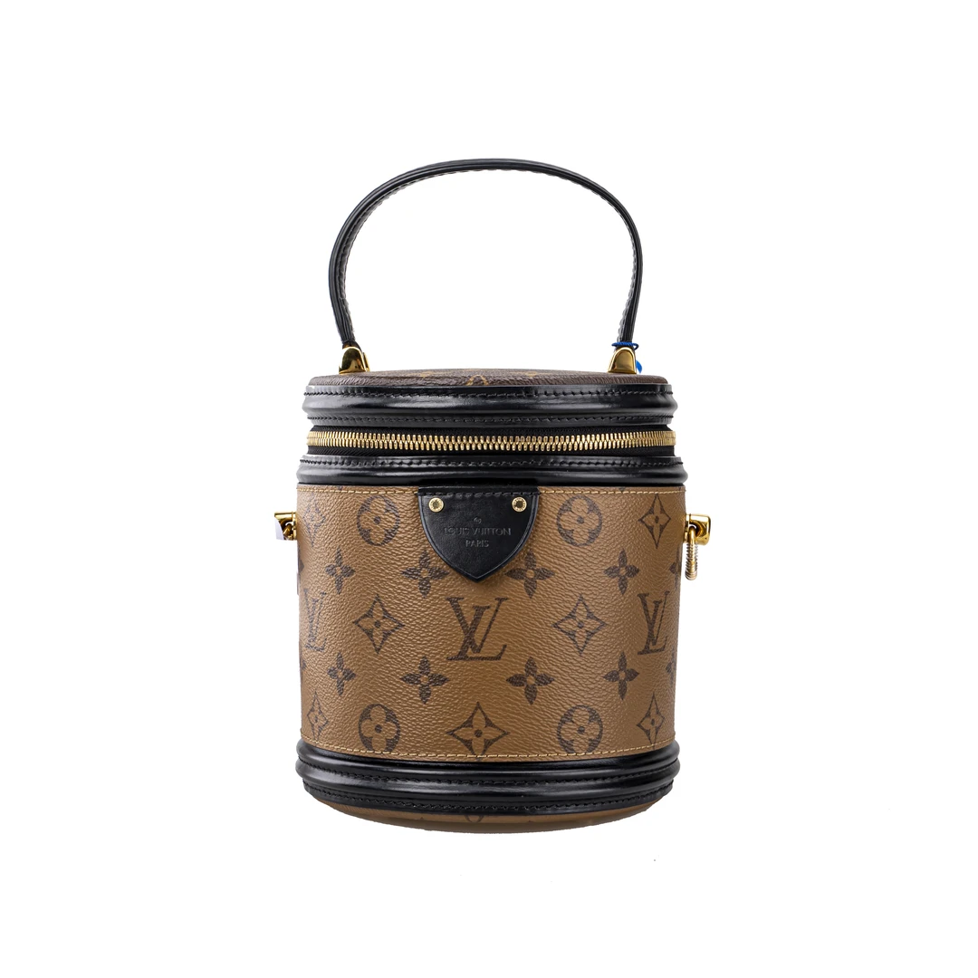 99新 LouisVuitton/路易威登 LV 老花发财桶手提包翻盖-青柠