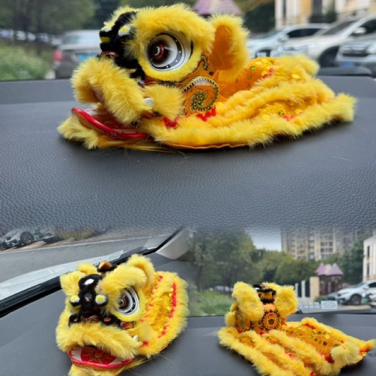 大号老夫子醒狮摆件树脂材质车载创意可爱摆设卧室手工制作